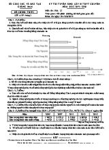 Đề thi tuyển sinh Lớp 10 THPT chuyên môn Địa lý - Năm học 2019-2020 - Sở giáo dục và đào tạo Quảng Nam